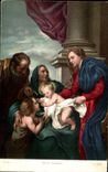 CPA SAcra famiglia Anton Van Dyck 