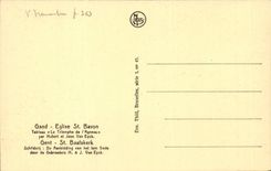 CPA Gand Eglise St Bavon Tableau Le triomphe de l'agneau par Hubert et Jean Van Eyck