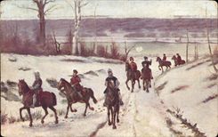 CPA Cavaliers dans la neige