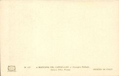 CPA Madonna del CArdellino Raffaello Galleria Uffixi Firenzo