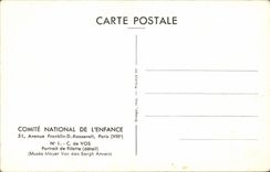 CPA Potrait de fillette C de Vos Musee Mayer Van Den Bergh Anvers