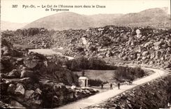 CPA the collar of the man died in the chaos of Targasonne