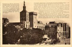 Kathedrale Avignon-Notre Dame von Doms und von Palais der Papste - CPA