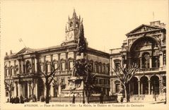 Avignon setzt Rathaus - das Theater und das Denkmal vom Jahrhundert CPA