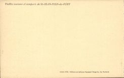 Saint Jean Foot of Port - Old women Houses and Walls - CPA