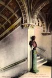 Pau - Castle Henri IV - Large Staircase - Bust of Bernadette CPA