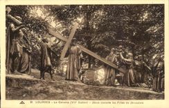 Lourdes - the Martyrdom - VIII Station - Jesus comforts the girls of Jerusalem - CPA