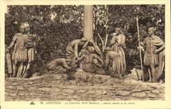 Lourdes - the Martyrdom - XIII Station - returned Jesus has his Mother - CPA