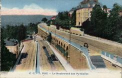 Pau - the Boulevard of the Pyrenees - CPA