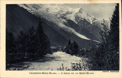 CPA Chamonix Mont Blanc L'Arve et le Mont Blanc