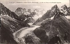 CPA Chamonix Mont Blanc La mer de glace et les grandes aiguilles