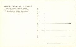Loigny Battle CPA Side chapel dimensions Epistle Zouaves