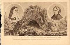 CPA the cave of Massabiele has Lourdes at the time of the appearances in 1858