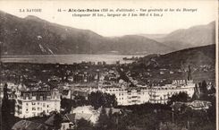 Aix les Bains - View and lake of Le Bourget - CPA