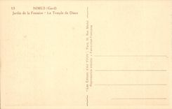 Nimes - Garten des Brunnens - der Tempel von Diane - CPA