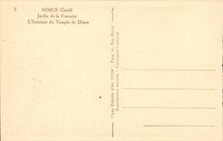 Nimes - Garten des Brunnens - Innenraum des Tempels von Diane - CPA