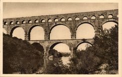 Nimes CPA die Brucke von Gard