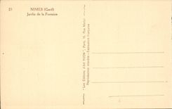 Garten Nimes-CPA des Brunnens