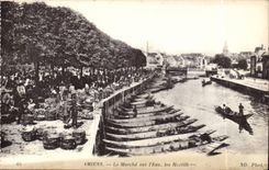 Amiens - Market on Water - CPA