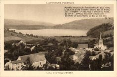 Auvergne CPA the lake and the village of Aydat