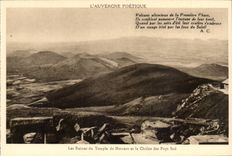 Auvergne CPA ruins of the Mercury temple and the chain of Southern Puys