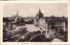 Strasbourg CPA Palais of the Rhine Places Republic