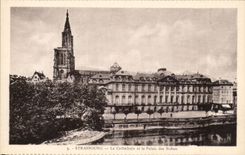 Strasbourg CPA the cathedral and the palate of Rohan