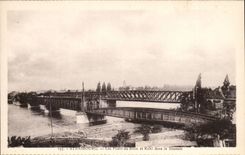 Strasbourg CPA bridges of the Rhine and Kehl in the distance