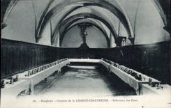 CPA Dauphine grosses Chartreuse Brut-Refektorium der Vater