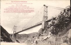 Electric new line of the Valley of the Small fireclay cup - Gisclard Bridge - CPA