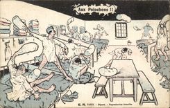 CPA Illustrator With the bolsters (militaria)