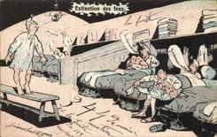 CPA Illustrator Extinction of fires (militaria)