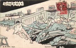 CPA Illustrator the train of 10:3 (militaria)