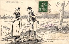 CPA Illustrateur Scenes villageoises j'aurons tue le goret cochon pig Paysans Folklore