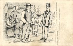 CPA Illustrateur Comment faites vous Narcisse Paysans Folklore