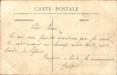 CPA Illustrator At the village Chambreres Folklore Sheep Sheep