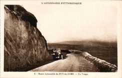 Route Automobile du Puy de Dome - a Turn - Picturesque Auvergne CPA