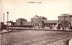 Reims - Train station - CPA