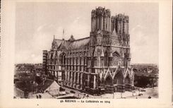 Reims - the Cathedral in 1914 - CPA
