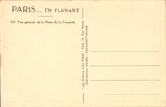 Paris 8 - while strolling - View of the Place of Harmony CPA