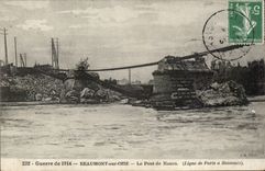 Beaumont on Oise - War of 1914 - the Bridge of Mours - Bridge Line of Paris has Beauvais CPA