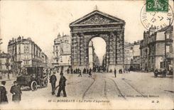 Bordeaux - the Gate of Aquitaine - car - CPA