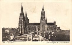 Bayeux - die Kathedrale genommen von altem Eveche - CPA