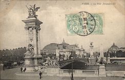 Paris - 7 - the Bridge Alexandre III - CPA