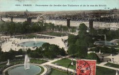 Paris - 1 - Perspective de la Rue de Rivoli - et Jardin des Tuilleries CPA 