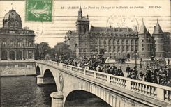 Paris - 1 - Le Pont au Change et le Palais de Justice - CPA 