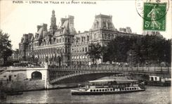 Paris - 4 - L'Hotel de Ville et Pont D'Arcole - CPA 