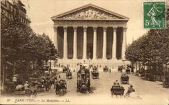 Paris 8 - The Madeleine - horse drawn carriage - CPA