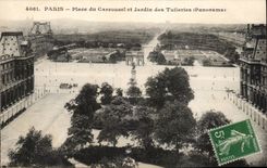 Paris 1 - Place du Carrousel et Jardin des Tuileries CPA 