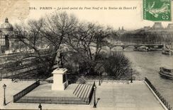 Paris - 1 - Le Rond Point du Pont Neuf et la Station Henri IV CPA 